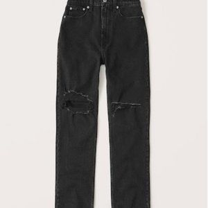 Abercrombie Women's Ultra High Rise Ankle Straight Jeans | Black